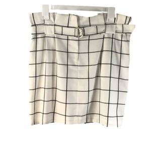 Miss Selfridge White/Black Plaid Skirt Sz 8